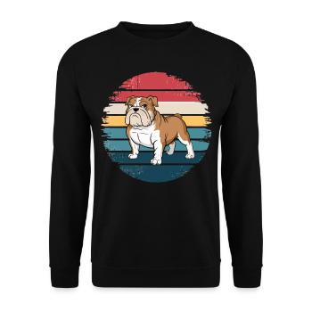 Rétro bouledogue français vintage amoureux des chiens cadeaux - Sweat-shirt Unisexe - noir - Devant - Alina (178cm) & Michal (187cm)