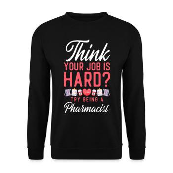 Pharmacy Tech Technician - Unisex Pullover - Schwarz - Vorne - Alina (178cm) & Michal (187cm)