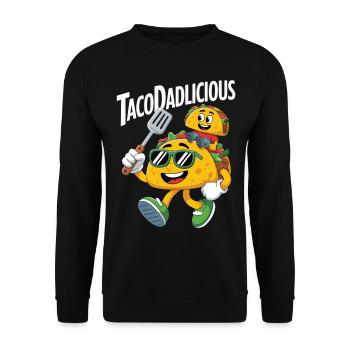 TacoDadlicious Chemise pour la fête des pères - Sweat-shirt Unisexe - noir - Devant - Alina (178cm) & Michal (187cm)