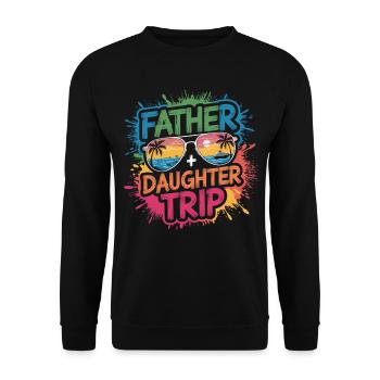 Chemise de voyage père-fille - Sweat-shirt Unisexe - noir - Devant - Alina (178cm) & Michal (187cm)