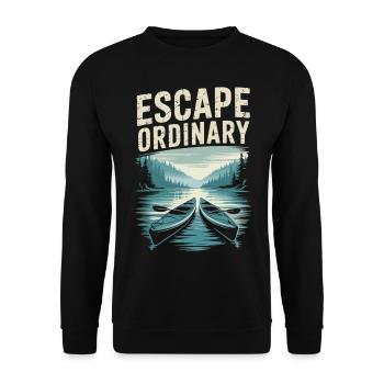 Escape Ordinary Nature Adventure Chemise - Sweat-shirt Unisexe - noir - Devant - Alina (178cm) & Michal (187cm)
