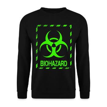 Biohazard Grunge Zombies Apokalypse Horror - Unisex Pullover - Schwarz - Vorne - Alina (178cm) & Michal (187cm)