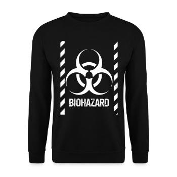 Biohazard Grunge Zombies Apokalypse Horror - Unisex Pullover - Schwarz - Vorne - Alina (178cm) & Michal (187cm)