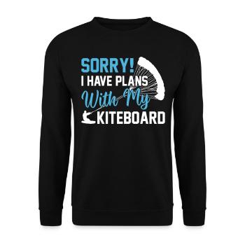 Watersports Kitesurfing - I have plans with my - Unisex Pullover - Schwarz - Vorne - Alina (178cm) & Michal (187cm)