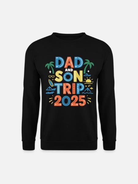Papa und Sohn Abenteuer 2025 - Unisex Pullover - Schwarz