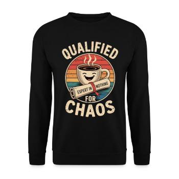 Expert for absolute chaos - Unisex Sweatshirt - black - Front - Alina (178cm) & Michal (187cm)