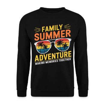 Summer Vacation Family 2025 - Unisex Sweatshirt - black - Front - Alina (178cm) & Michal (187cm)