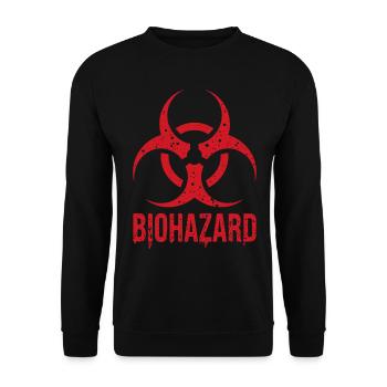 Biohazard Grunge Zombies Apocalypse Horror - Unisex Sweatshirt - black - Front - Alina (178cm) & Michal (187cm)