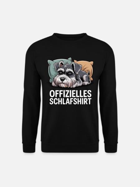Offizielles Schlafshirt Schnauzer - Unisex Pullover - Schwarz