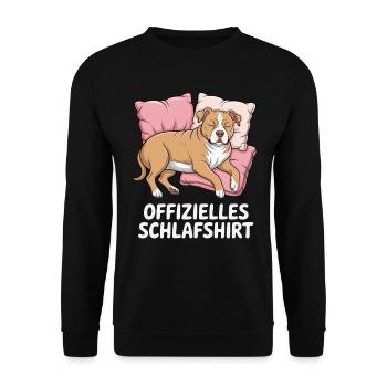 Offizielles Schlafshirt pitbull - Unisex Pullover - Schwarz - Vorne - Alina (178cm) & Michal (187cm)