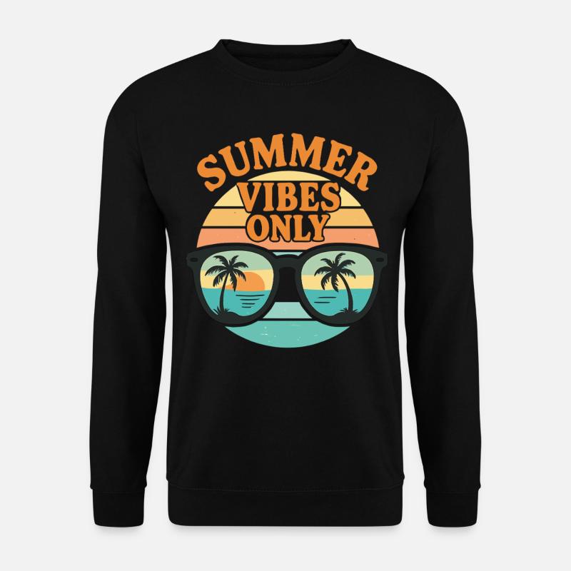 Retro Sonnenbrille Sommer Vibes Design - Unisex Pullover - Schwarz