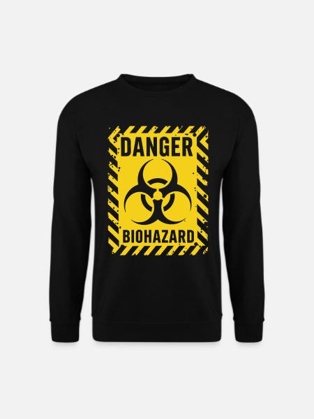 Danger Biohazard Grunge Zombies Apocalypse - Unisex Sweatshirt - black