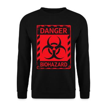 Danger Biohazard Grunge Zombies Apokalypse - Unisex Pullover - Schwarz - Vorne - Alina (178cm) & Michal (187cm)