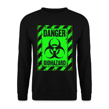 Danger Biohazard Grunge Zombies Apokalypse - Unisex Pullover - Schwarz - Vorne - Alina (178cm) & Michal (187cm)
