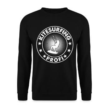 Kitesurfing Profi - Kiteboarding Kitesurfing - Unisex Pullover - Schwarz - Vorne - Alina (178cm) & Michal (187cm)