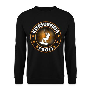 Kiteboarding Kitesurfing Kitesurfer - Kitesurfing - Unisex Pullover - Schwarz - Vorne - Alina (178cm) & Michal (187cm)
