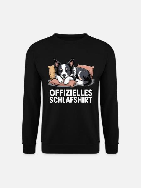Offizielles Schlafshirt Border Collie - Unisex Pullover - Schwarz