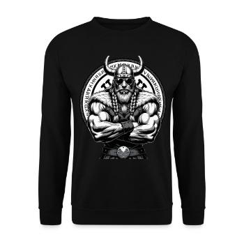 Mythologie nordique Viking Guerrier Valhalla - Sweat-shirt Unisexe - noir - Devant - Alina (178cm) & Michal (187cm)