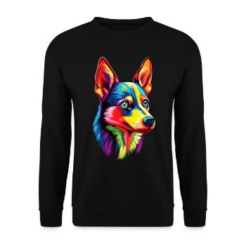 Russian Toy Terrier Dog Russkiy Russian Toy - Unisex Sweatshirt - black - Front - Alina (178cm) & Michal (187cm)