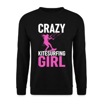 Kiteboarding Kitesurfer - Crazy Kitesurfing girl - Sweat-shirt Unisexe - noir - Devant - Alina (178cm) & Michal (187cm)