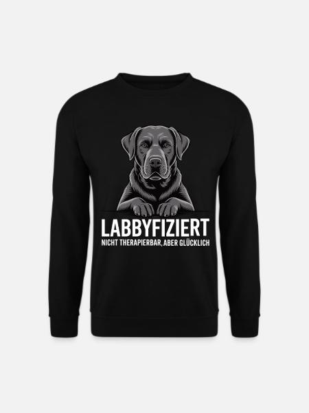 Labbyfiziert black Labrador - Unisex Pullover - Schwarz