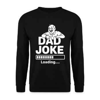 Dad Joke loading - Unisex Sweatshirt - black - Front - Alina (178cm) & Michal (187cm)