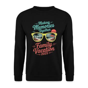 Family vacation 2025 - Unisex Sweatshirt - black - Front - Alina (178cm) & Michal (187cm)