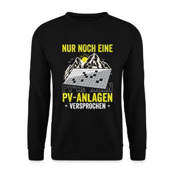 Nur noch eine PV-Anlage – versprochen! - Unisex Pullover - Schwarz - Vorne - Alina (178cm) & Michal (187cm)