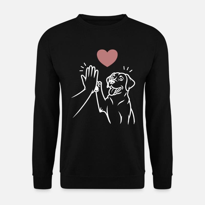 Labrador high five - Unisex Pullover - Schwarz