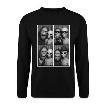 Bigfoot, Alien, Photo, Photo Booth, Alien - Unisex Sweatshirt - black - Front - Alina (178cm) & Michal (187cm)