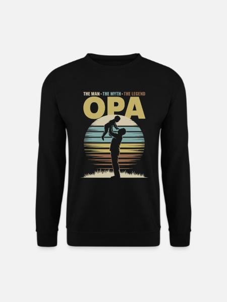 The man the Myth the Legend - Opa - Unisex Pullover - Schwarz