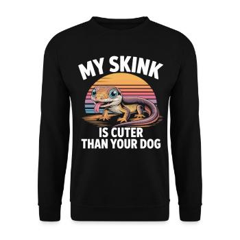 Skink fans against dog owners - Unisex Sweatshirt - black - Front - Alina (178cm) & Michal (187cm)