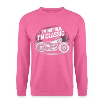 Vélo vintage : Pas vieux, juste classique - Sweat-shirt Unisexe - rose - Devant