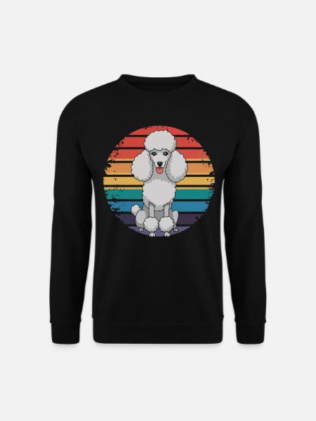 Retro Poodle Lover Dog Gifts for Poodle Owners Men - Unisex Sweatshirt - black
