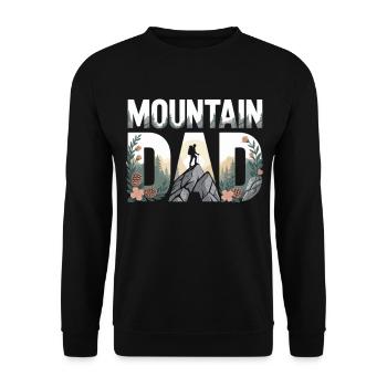 Dad loves mountains and hiking - Unisex Sweatshirt - black - Front - Alina (178cm) & Michal (187cm)