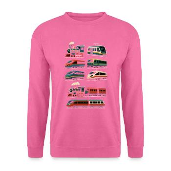 Züge Design – Retro trifft Highspeed - Unisex Pullover - Pink - Vorne