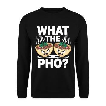 What The Pho Vietnam Travel Noodle Soup Love Pho - Unisex Sweatshirt - black - Front - Alina (178cm) & Michal (187cm)