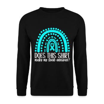 Anxiety disorder Anxiety disorder - Unisex Sweatshirt - black - Front - Alina (178cm) & Michal (187cm)