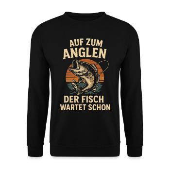Idée cadeau de pêche Dictons de pêcheur - Sweat-shirt Unisexe - noir - Devant - Alina (178cm) & Michal (187cm)