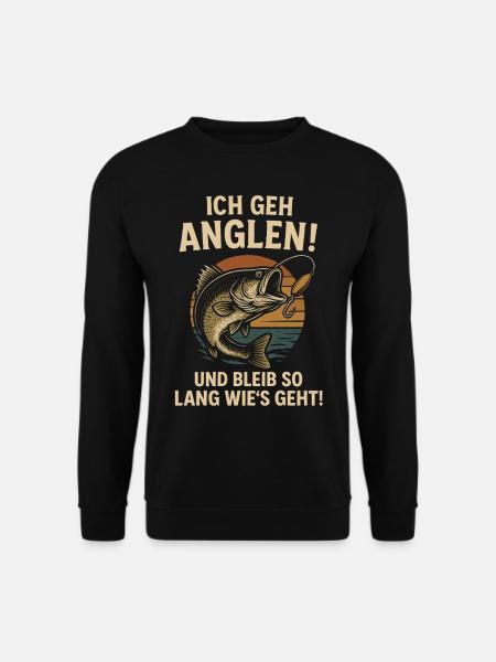 Angler Sayings Fishing Gift Idea - Unisex Sweatshirt - black