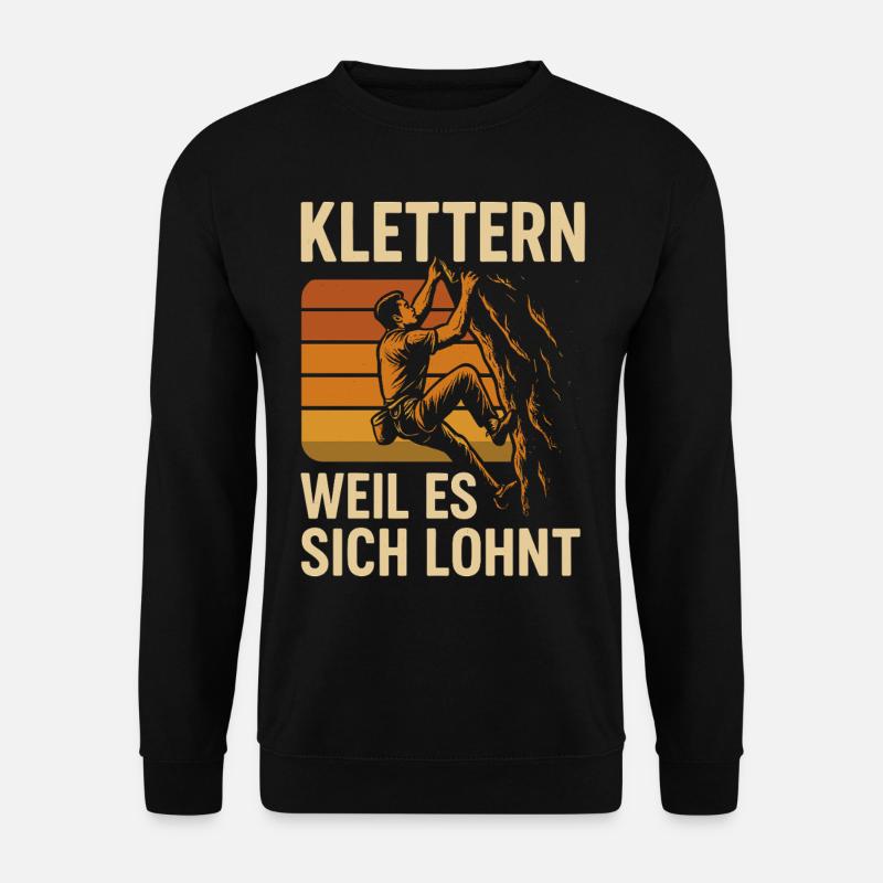 Climbing Mountaineering Adventure Mountain - Unisex Sweatshirt - black