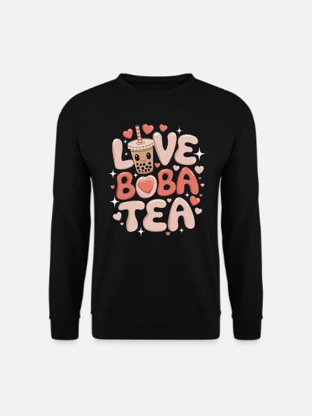 Love Boba Tea, Japanese - Unisex Sweatshirt - black