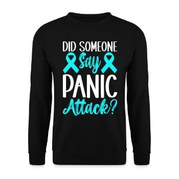 Anxiety disorder Anxiety disorder - Unisex Sweatshirt - black - Front - Alina (178cm) & Michal (187cm)