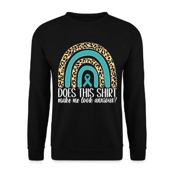 Anxiety disorder Anxiety disorder - Unisex Sweatshirt - black - Front - Alina (178cm) & Michal (187cm)