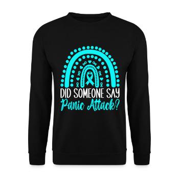 Anxiety disorder Anxiety disorder - Unisex Sweatshirt - black - Front - Alina (178cm) & Michal (187cm)