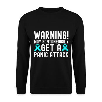 Anxiety disorder Anxiety disorder - Unisex Sweatshirt - black - Front - Alina (178cm) & Michal (187cm)