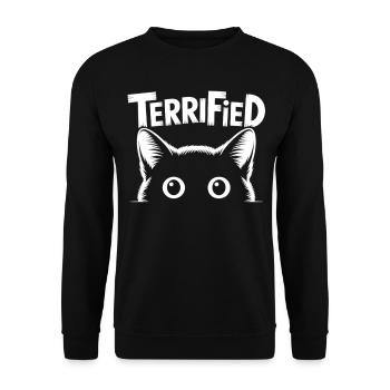 T-shirt chat panique - Sweat-shirt Unisexe - noir - Devant - Alina (178cm) & Michal (187cm)