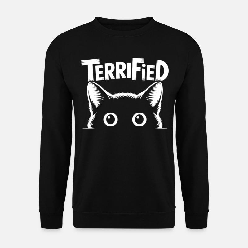 T-shirt chat panique - Sweat-shirt Unisexe - noir