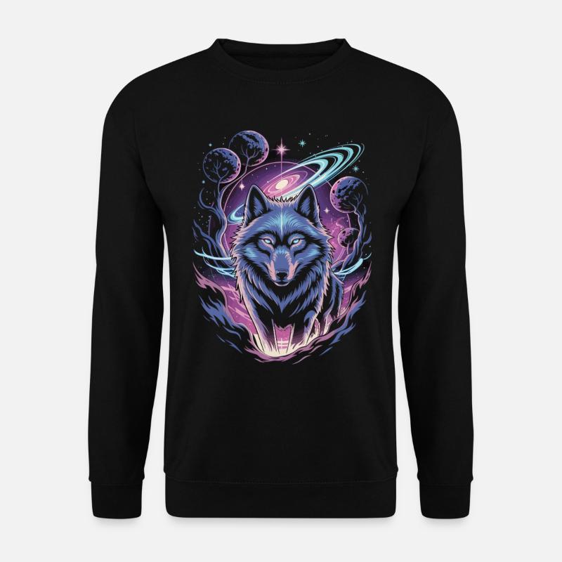 Mystic Wolf - Unisex Sweatshirt - black