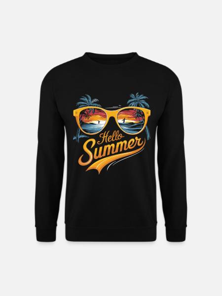 Hello Summer Sonnenbrille Shirt - Unisex Pullover - Schwarz